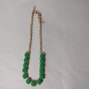 The Limited Necklace Gold Tone Green Resin Bib 18 In Womens Statement Jewelry